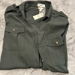 Express Forest Green Portofino Shirt